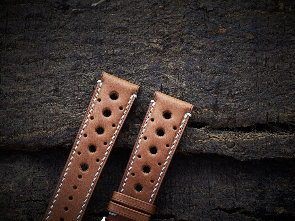 tan brown vachetta leather watch strap – photo 2