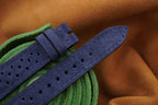 navy blue suede leather watch strap – photo 2