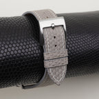 light grey lizard leather watch strap – photo 2