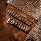 brown alligator leather watch strap – photo 2