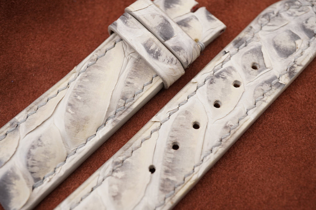 natural python leather watch strap – photo 2