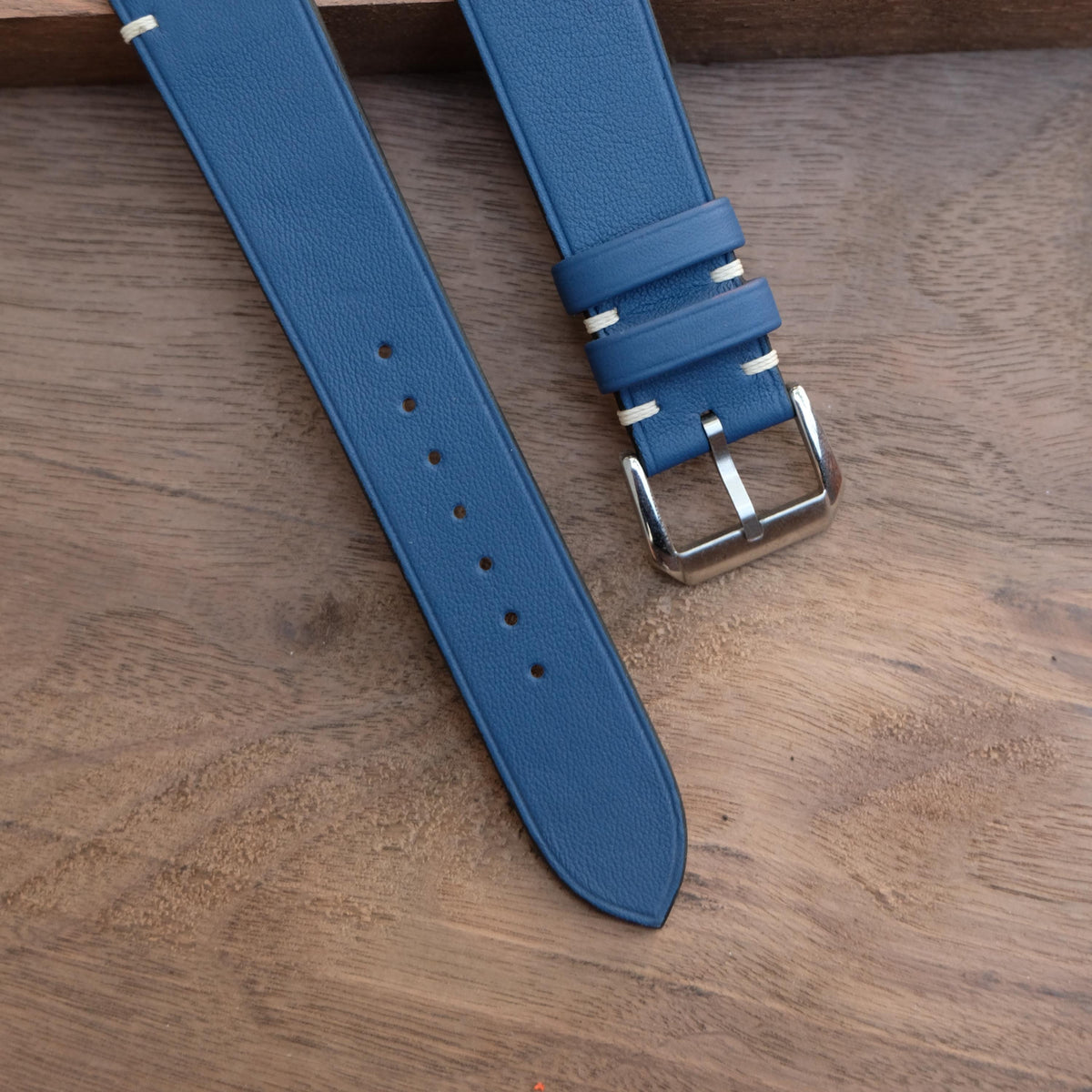 blue swift leather watch strap – photo 3