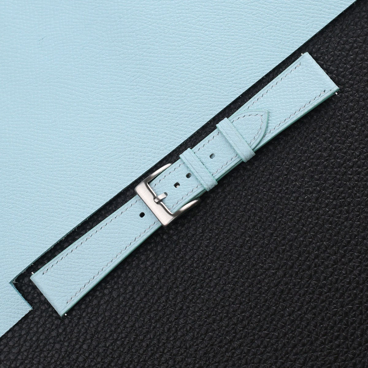 turquoise blue epsom leather watch strap – photo 3