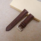 dark brown & tan pueblo leather watch strap – photo 3