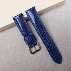 navy blue lizard leather watch strap – photo 3