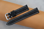 black nubuck leather watch strap – photo 3