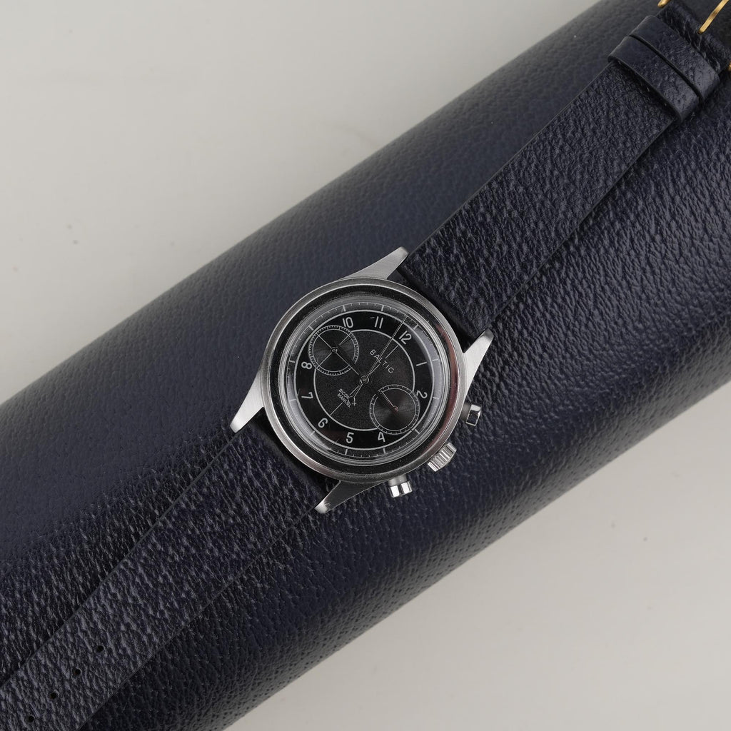 navy peccary leather watch strap – photo 3