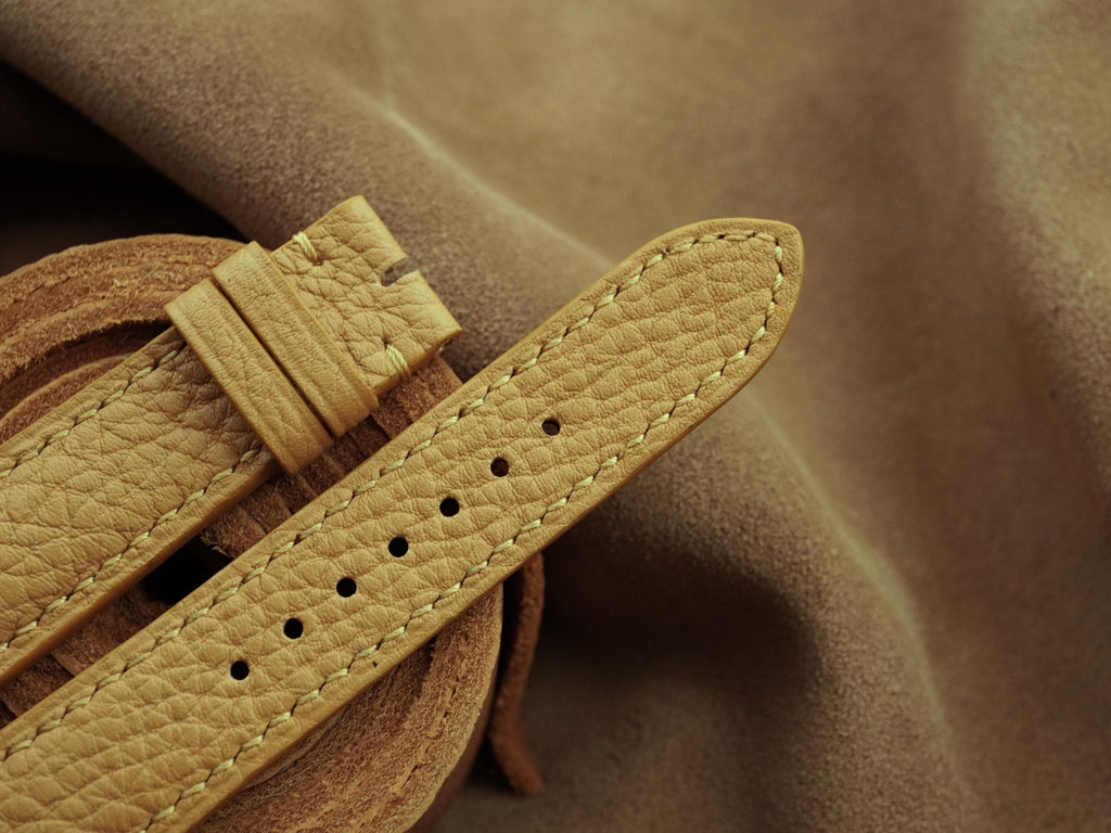 tan brown togo leather watch strap – photo 3