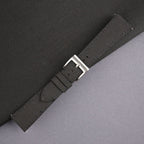 black sailcloth rubber leather watch strap – photo 3