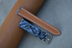 light blue ostrich leather watch strap – photo 3