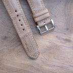 beige alligator leather watch strap – photo 3
