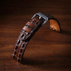 brown alligator leather watch strap – photo 3