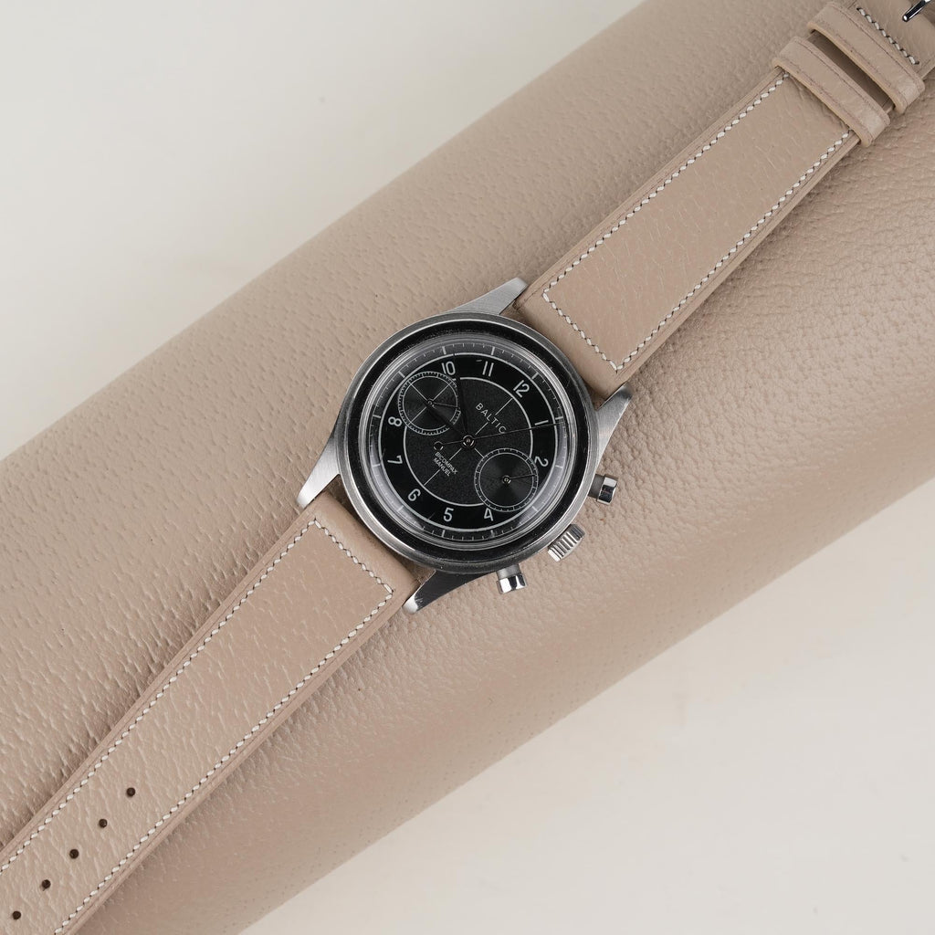 beige peccary leather watch strap – photo 3