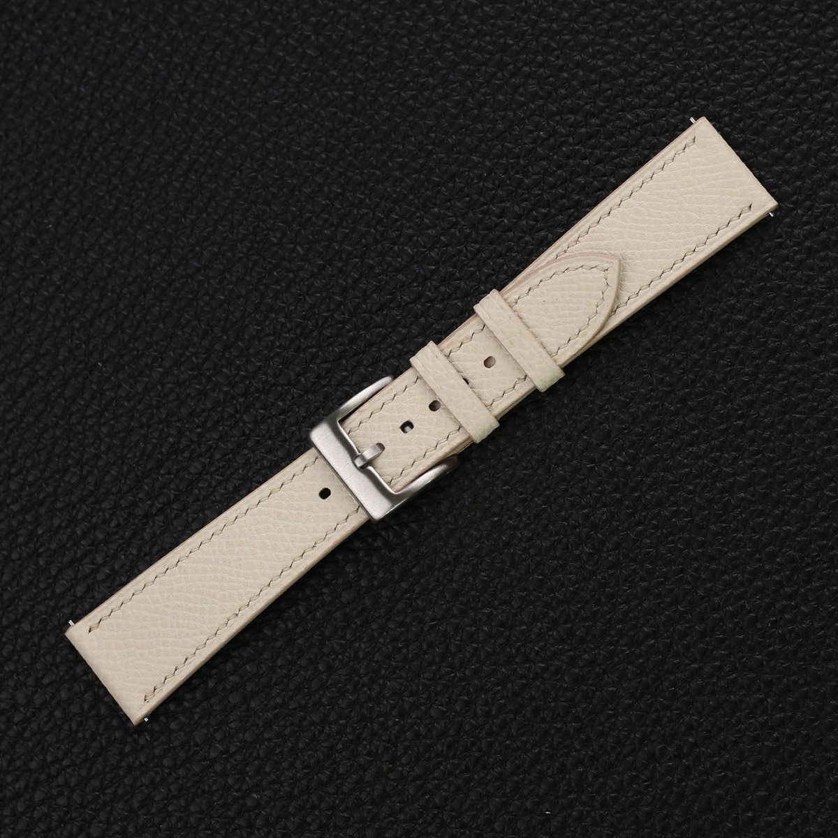 pearl white epsom leather watch strap – photo 3