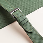 moss sailcloth rubber leather watch strap – photo 3
