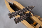 gray brown shark leather watch strap – photo 3