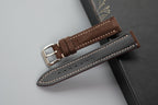 chocolate suede leather watch strap – photo 3