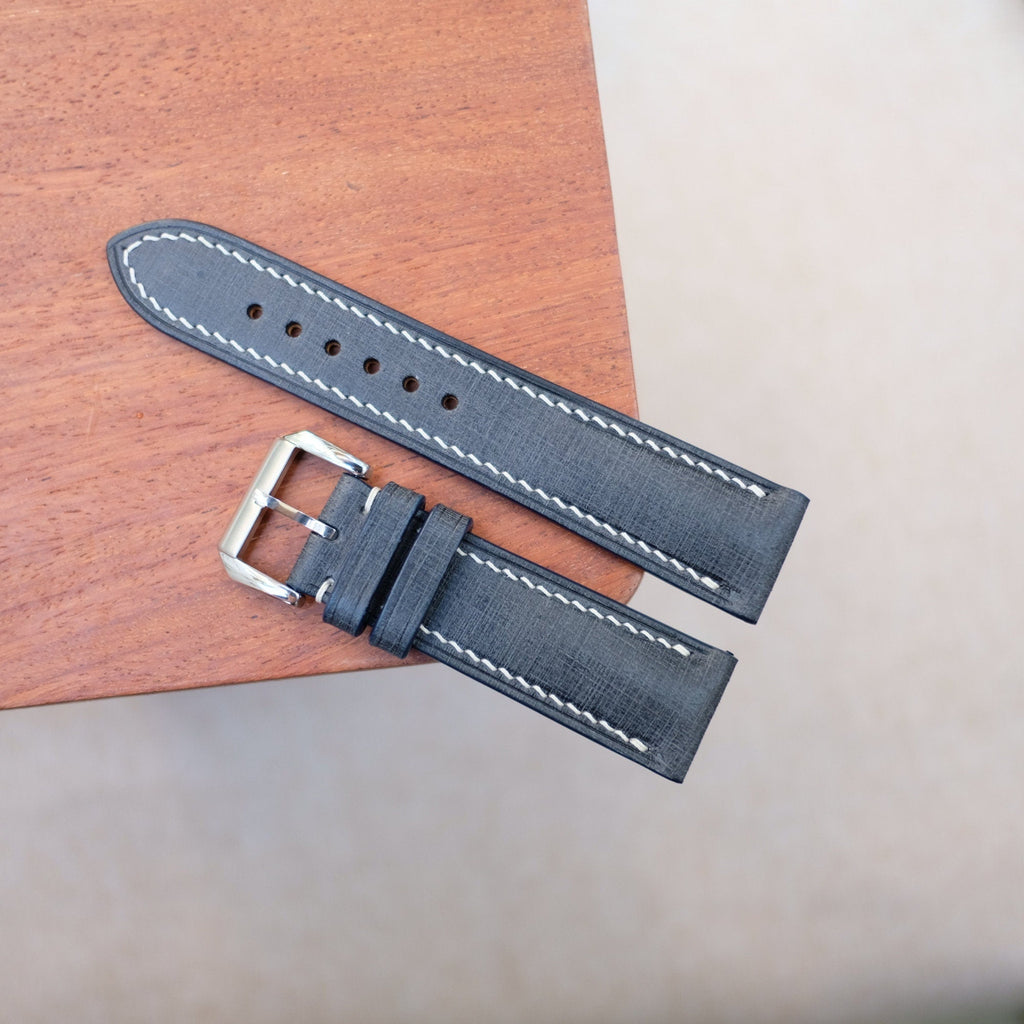 navy blue babele leather watch strap – photo 3