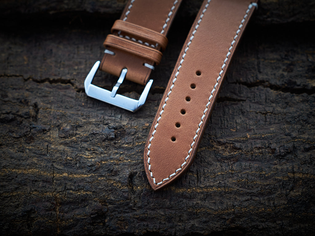 tan brown vachetta leather watch strap – photo 3