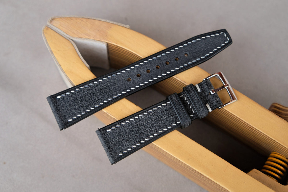 black babele leather watch strap – photo 3
