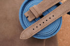 taupe suede leather watch strap – photo 3