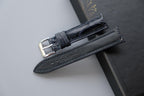 dark blue ostrich leather watch strap – photo 3