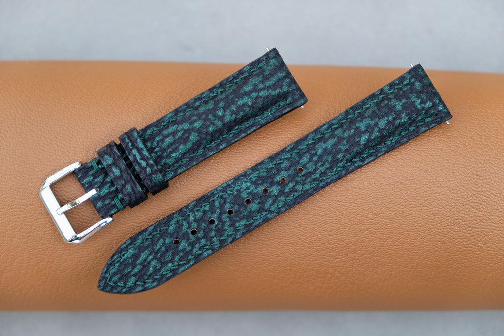green shark leather watch strap – photo 3
