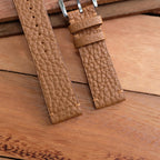 brown togo leather watch strap – photo 3