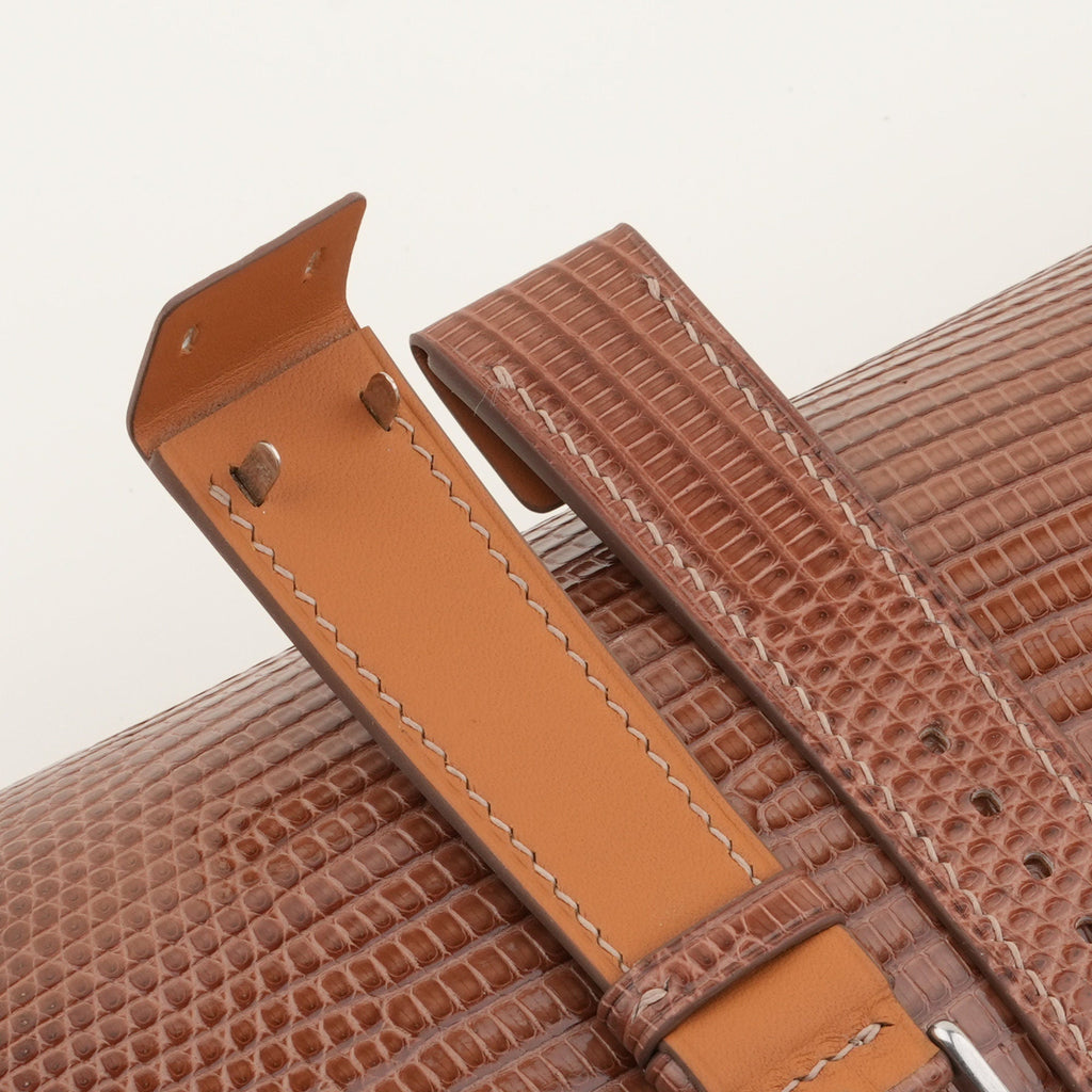 brown lizard leather watch strap – photo 3