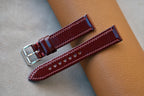 burgundy shell cordovan leather watch strap – photo 3