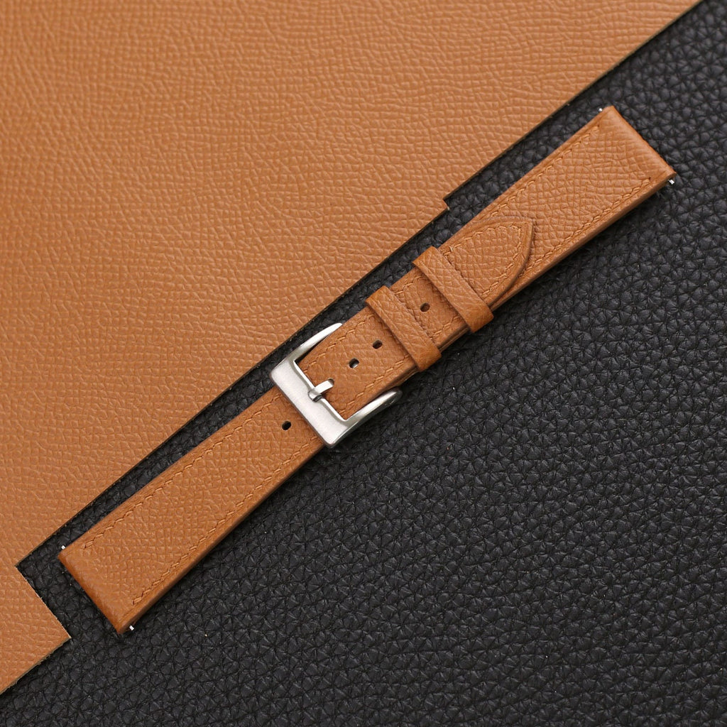 golden epsom leather watch strap – photo 3