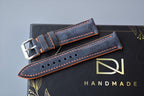 dark blue pueblo leather watch strap – photo 3