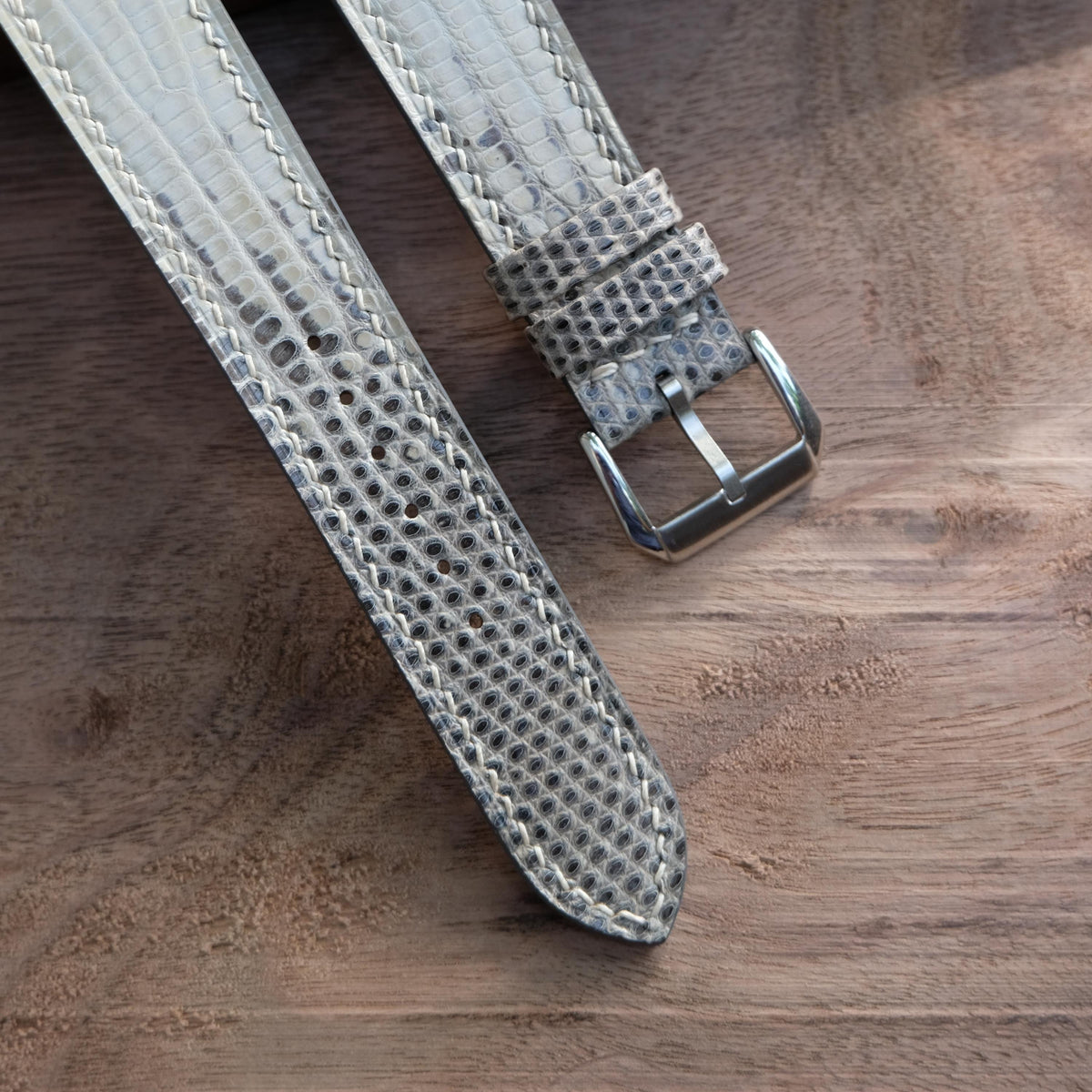 natural lizard leather watch strap – photo 3