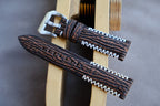 brown shark leather watch strap – photo 3