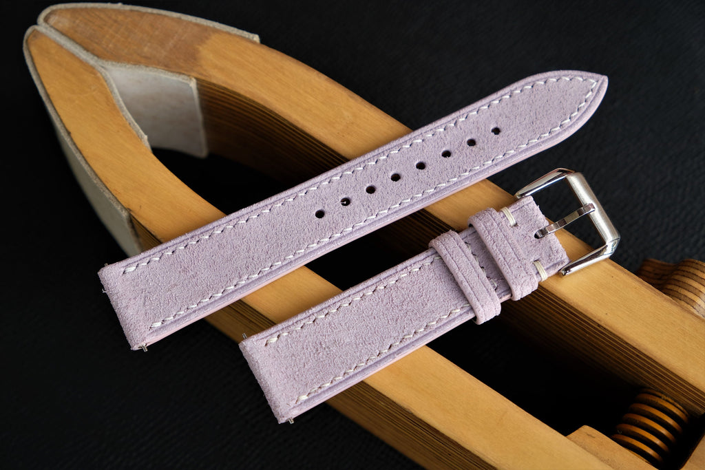 purple suede leather watch strap – photo 3