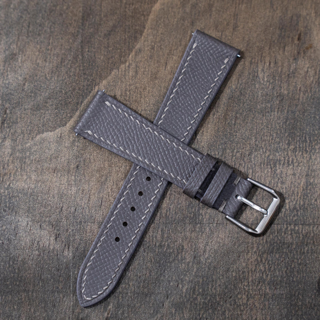 dark grey epsom leather watch strap – photo 3