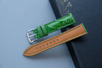 light green ostrich leather watch strap – photo 3