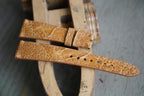 tan & chestnut ostrich leather watch strap – photo 3