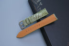 olive green nubuck leather watch strap – photo 3