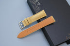yellow canvas leather watch strap – photo 3