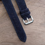 dark navy suede leather watch strap – photo 3