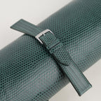 dark green lizard leather watch strap – photo 3