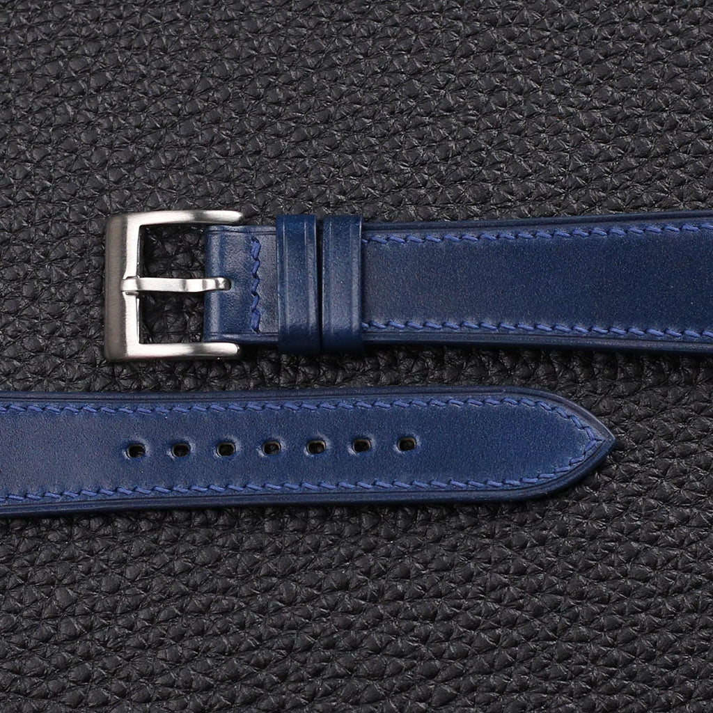 dark blue shell cordovan leather watch strap – photo 3