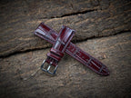 bordeaux alligator leather watch strap – photo 3