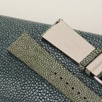 moss green stingray leather watch strap – photo 3