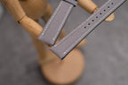 light gray canvas leather watch strap – photo 3