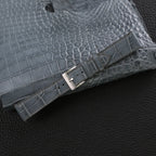 stone grey alligator leather watch strap – photo 3