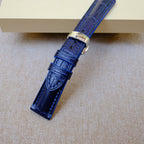 blue alligator leather watch strap – photo 3