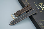 chocolate epsom leather watch strap – photo 3