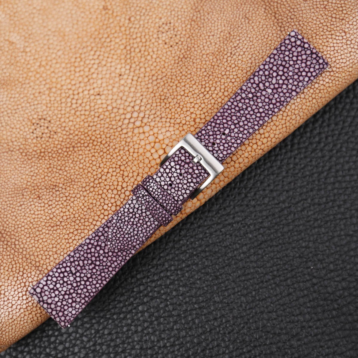 violet stingray leather watch strap – photo 3